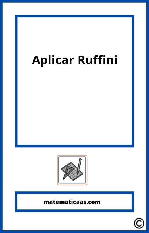 Como Aplicar Ruffini