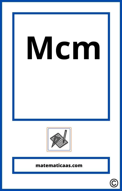 Como Calcular El Mcm