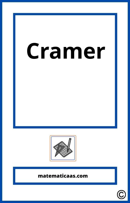 Ejercicios De Cramer