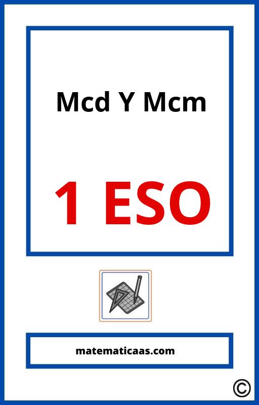 Ejercicios Mcd Y Mcm 1 Eso