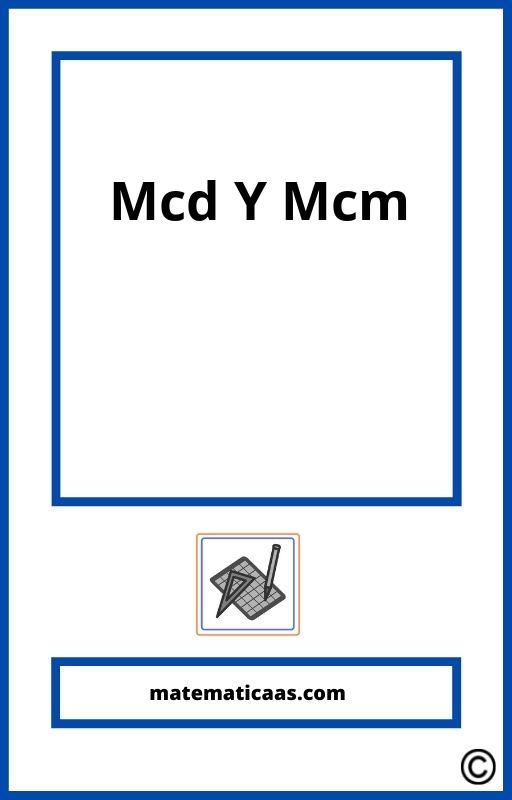 Ejercicios Mcd Y Mcm