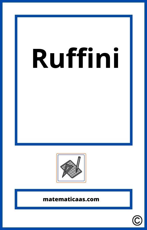 Ejercicios Ruffini